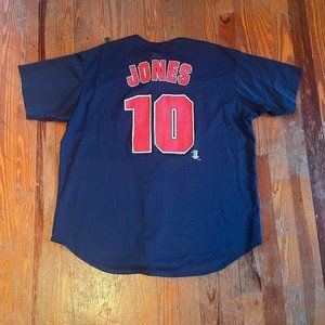 Vintage 1998 Chipper Jones Atlanta Braves True-Fan Mesh Baseball Jersey Men's XL